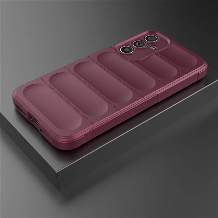 Für Samsung Galaxy A54 5G Robust Rückseite Drop-proof Handyhülle Flexible TPU Schutzhülle - Weinrot