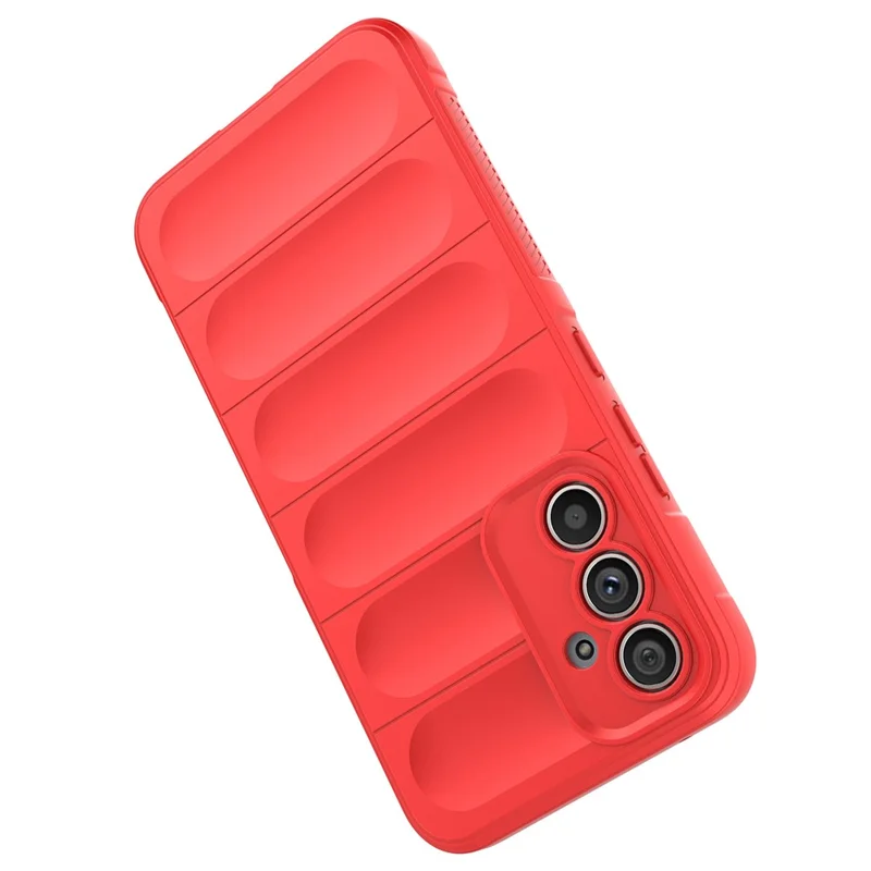 For Samsung Galaxy A54 5G Rugged Back Drop-proof Cell Phone Case Flexible TPU Protective Cover - Red