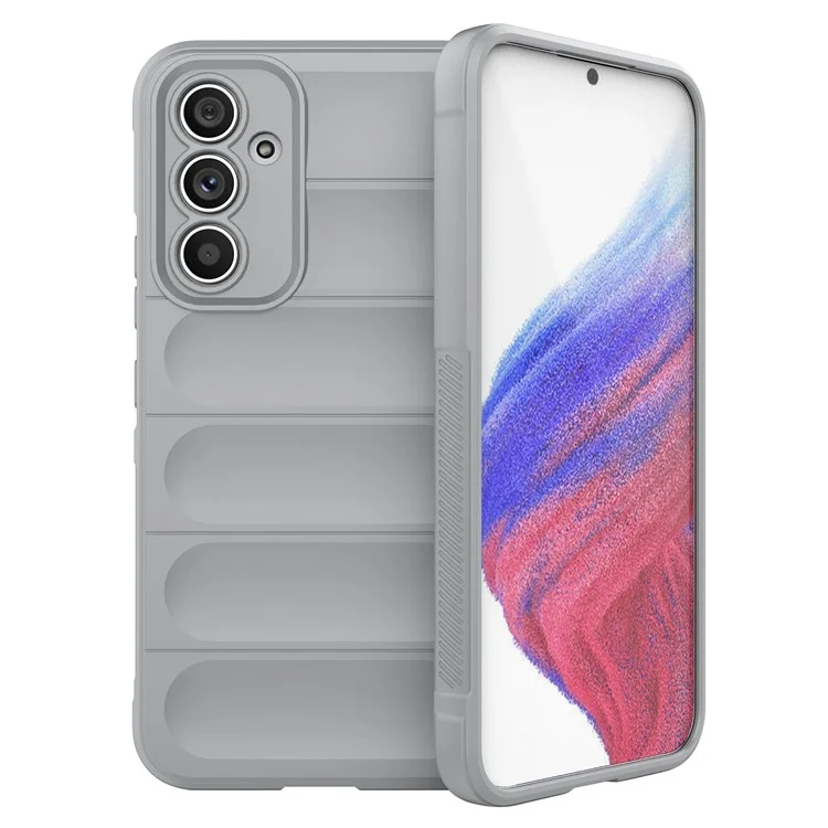 Для Samsung Galaxy A54 5G Прочный чехол для заднего корпуса телефона с защитой от падения - гибкий чехол из TPU - светло-серый