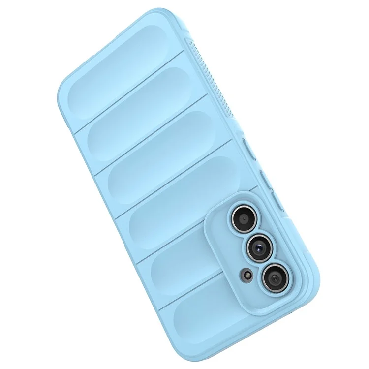 For Samsung Galaxy A54 5G Rugged Back Drop-proof Cell Phone Case Flexible TPU Protective Cover - White