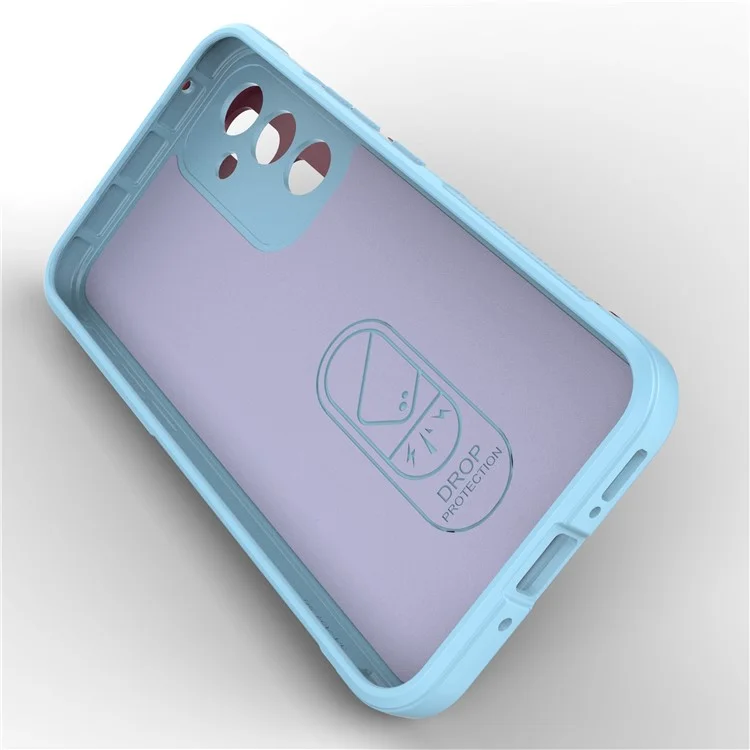 For Samsung Galaxy A54 5G Rugged Back Drop-proof Cell Phone Case Flexible TPU Protective Cover - White