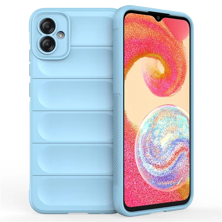 Pour Samsung Galaxy A04e 4G / F04 4G / M04 4G Housse de protection arrière souple et robuste anti-rayures et anti-chocs - Bleu bébé