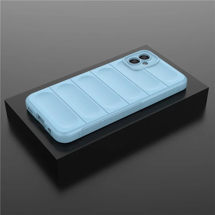 Pour Samsung Galaxy A04e 4G / F04 4G / M04 4G Housse de protection arrière souple et robuste anti-rayures et anti-chocs - Bleu bébé
