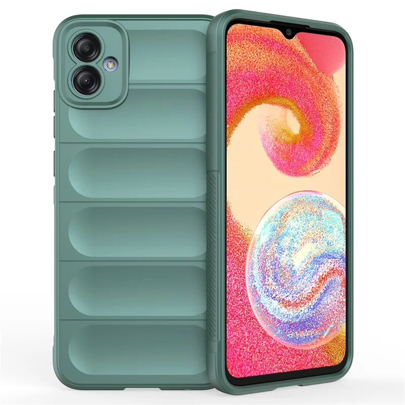 For Samsung Galaxy A04e 4G / F04 4G / M04 4G Soft Rugged Back Cover Anti-scratch Drop-proof Phone Protective Case - Green
