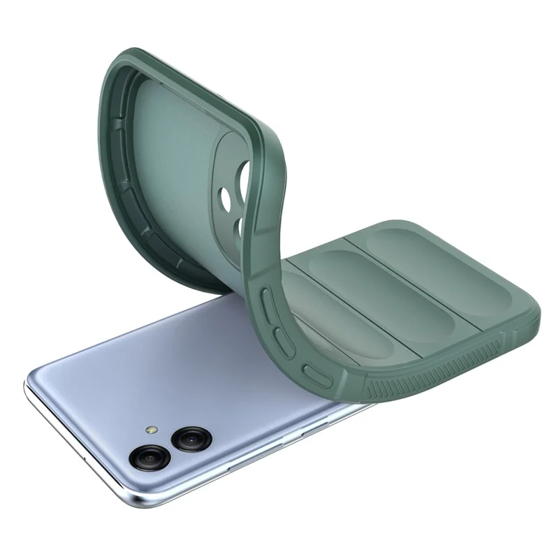 For Samsung Galaxy A04e 4G / F04 4G / M04 4G Soft Rugged Back Cover Anti-scratch Drop-proof Phone Protective Case - Green