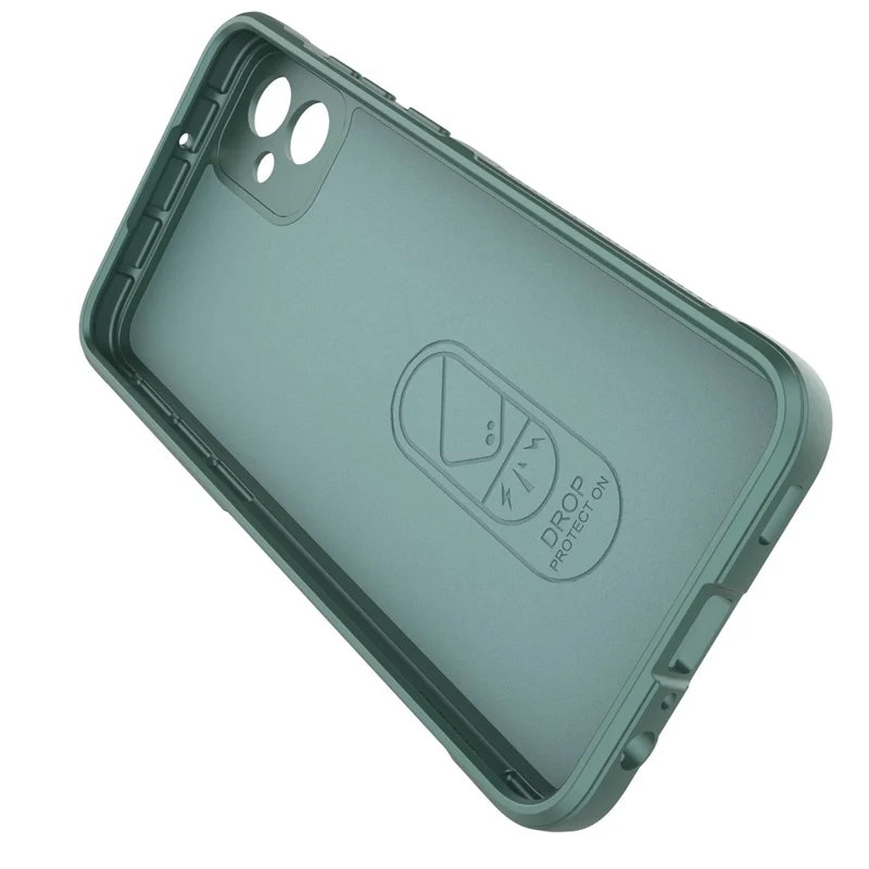 For Samsung Galaxy A04e 4G / F04 4G / M04 4G Soft Rugged Back Cover Anti-scratch Drop-proof Phone Protective Case - Green