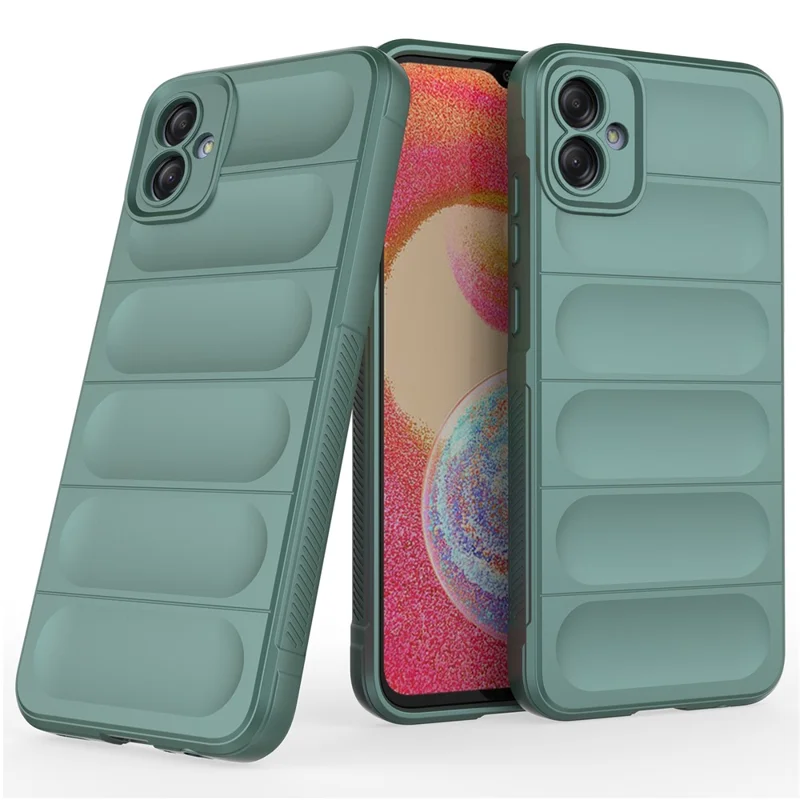 For Samsung Galaxy A04e 4G / F04 4G / M04 4G Soft Rugged Back Cover Anti-scratch Drop-proof Phone Protective Case - Green