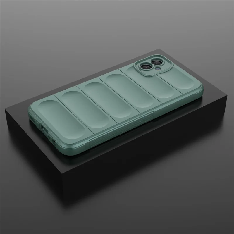 For Samsung Galaxy A04e 4G / F04 4G / M04 4G Soft Rugged Back Cover Anti-scratch Drop-proof Phone Protective Case - Green