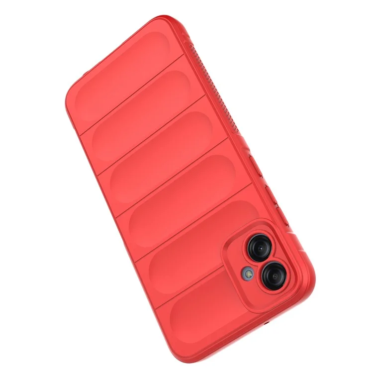 For Samsung Galaxy A04e 4G / F04 4G / M04 4G Soft Rugged Back Cover Anti-scratch Drop-proof Phone Protective Case - Red