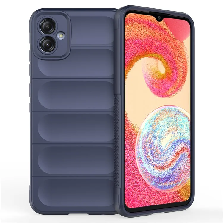 Per Samsung Galaxy A04e 4G / F04 4G / M04 4G Soft Rugged Back Cover Anti-scratch Drop-proof Phone Protective Case - Dark Blue