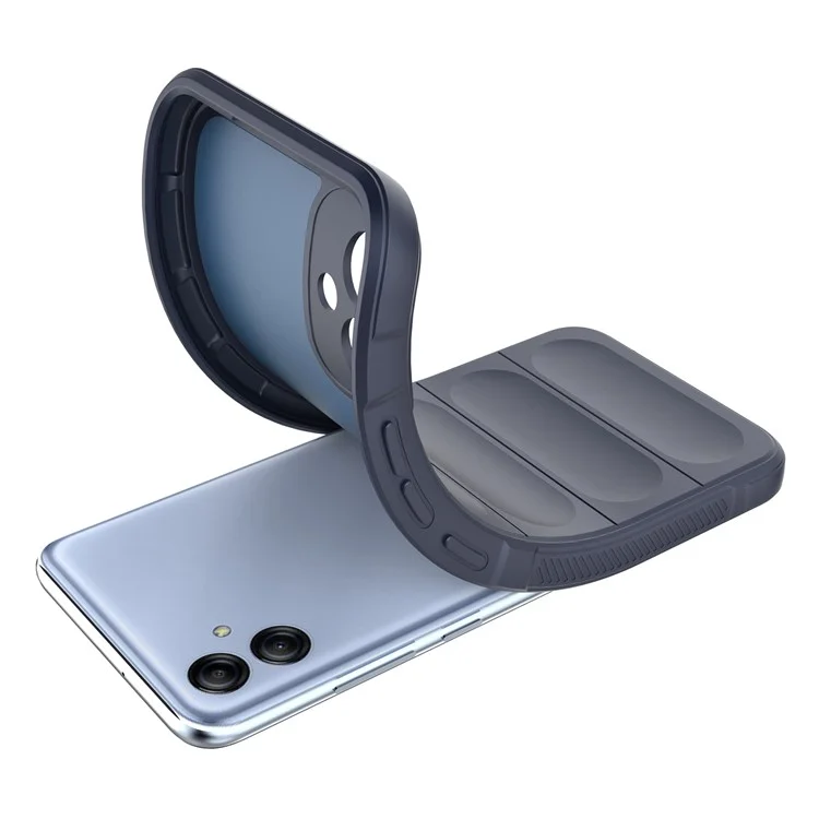 Per Samsung Galaxy A04e 4G / F04 4G / M04 4G Soft Rugged Back Cover Anti-scratch Drop-proof Phone Protective Case - Dark Blue