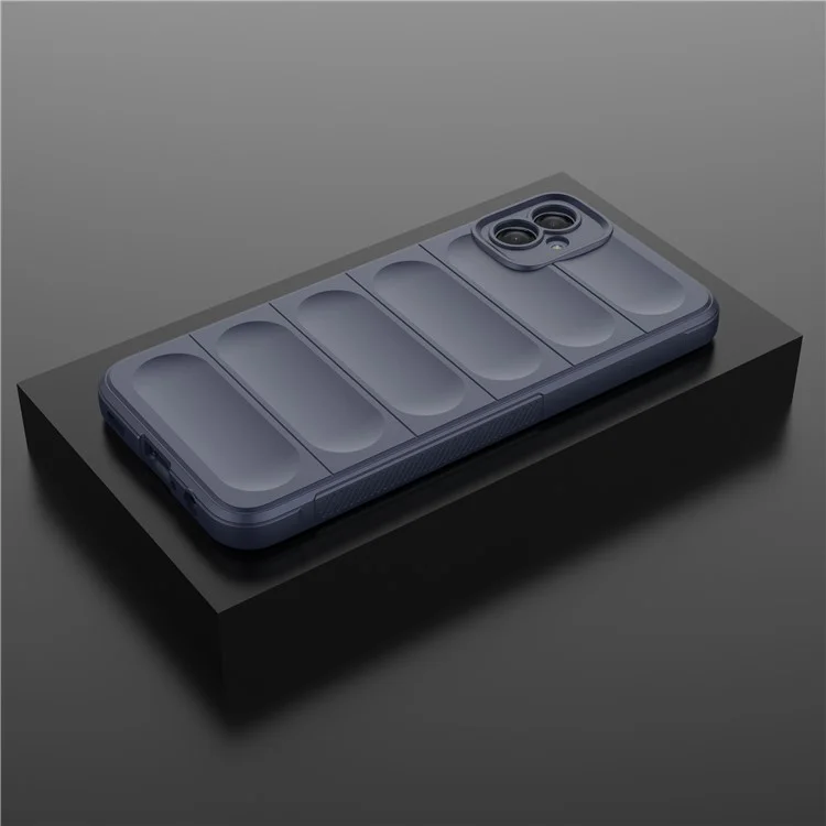 Per Samsung Galaxy A04e 4G / F04 4G / M04 4G Soft Rugged Back Cover Anti-scratch Drop-proof Phone Protective Case - Dark Blue