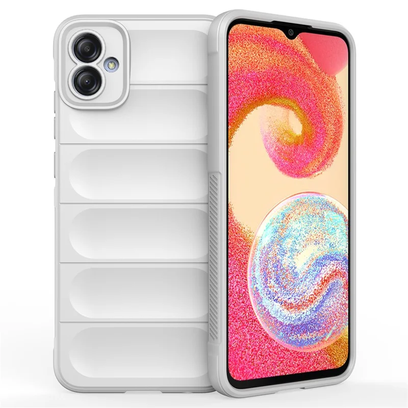 For Samsung Galaxy A04e 4G / F04 4G / M04 4G Soft Rugged Back Cover Anti-scratch Drop-proof Phone Protective Case - White