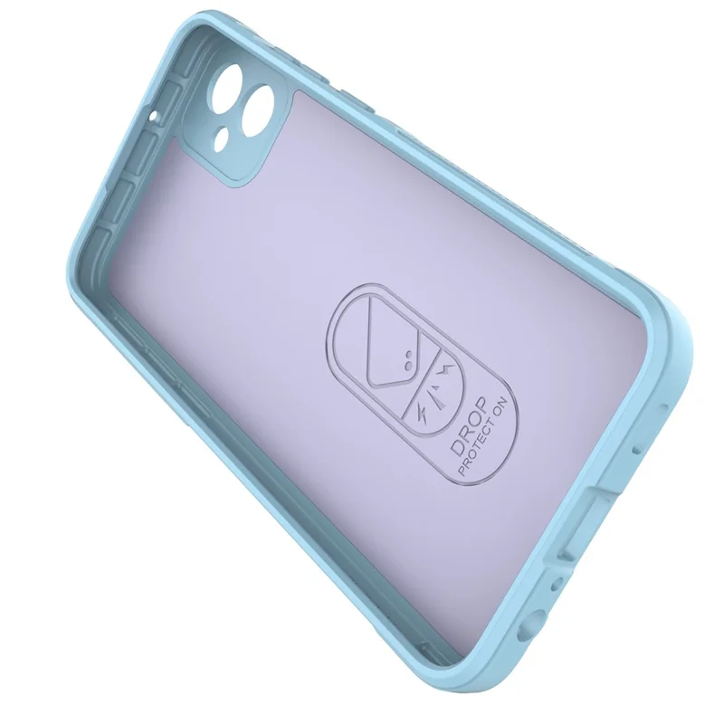 For Samsung Galaxy A04e 4G / F04 4G / M04 4G Soft Rugged Back Cover Anti-scratch Drop-proof Phone Protective Case - Dark Grey
