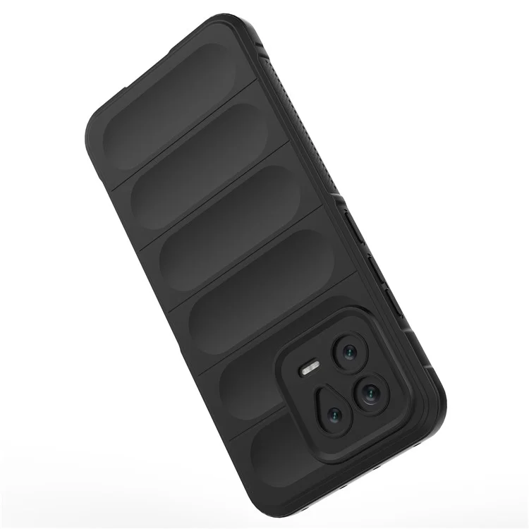 Для Xiaomi 13 5G Rugged Back Cover Drop-proof Protection Flexible TPU Phone Case - Черный