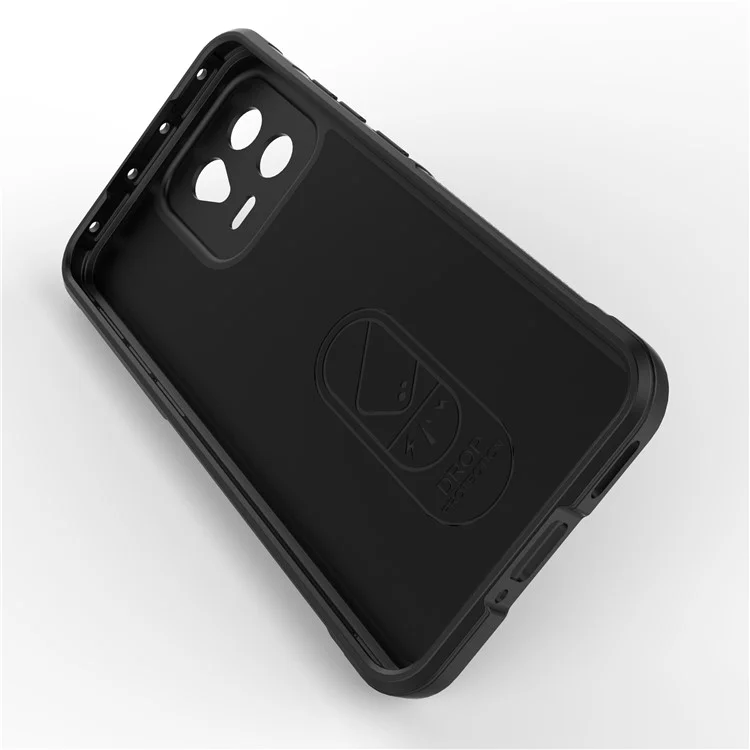 Для Xiaomi 13 5G Rugged Back Cover Drop-proof Protection Flexible TPU Phone Case - Черный