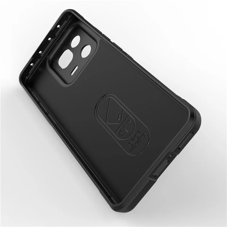 For Xiaomi 13 Pro 5G Rugged Back Phone Case Soft TPU Precise Cutout Protective Cover - Black