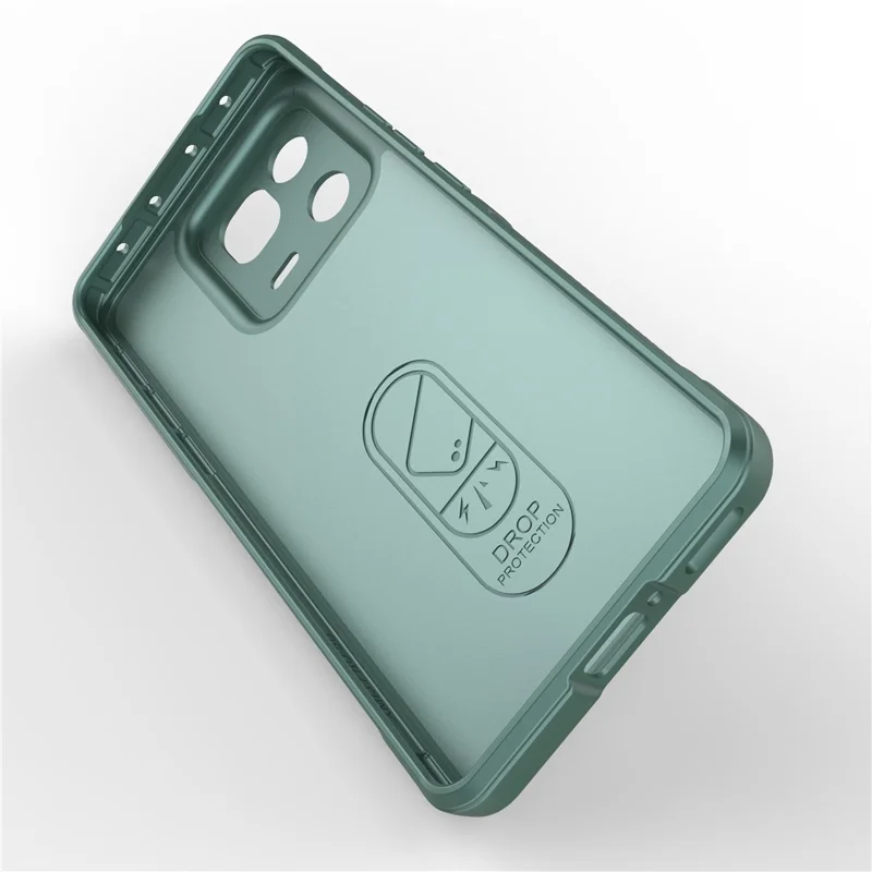 For Xiaomi 13 Pro 5G Rugged Back Phone Case Soft TPU Precise Cutout Protective Cover - Green
