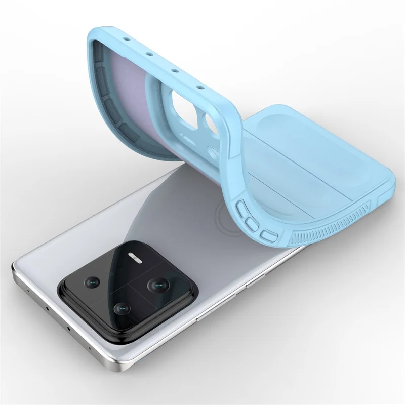 För Xiaomi 13 Pro 5G Robust bakre mobilskal Mjuk TPU Noggranna urklippning Skyddande hölse - Ljuslila