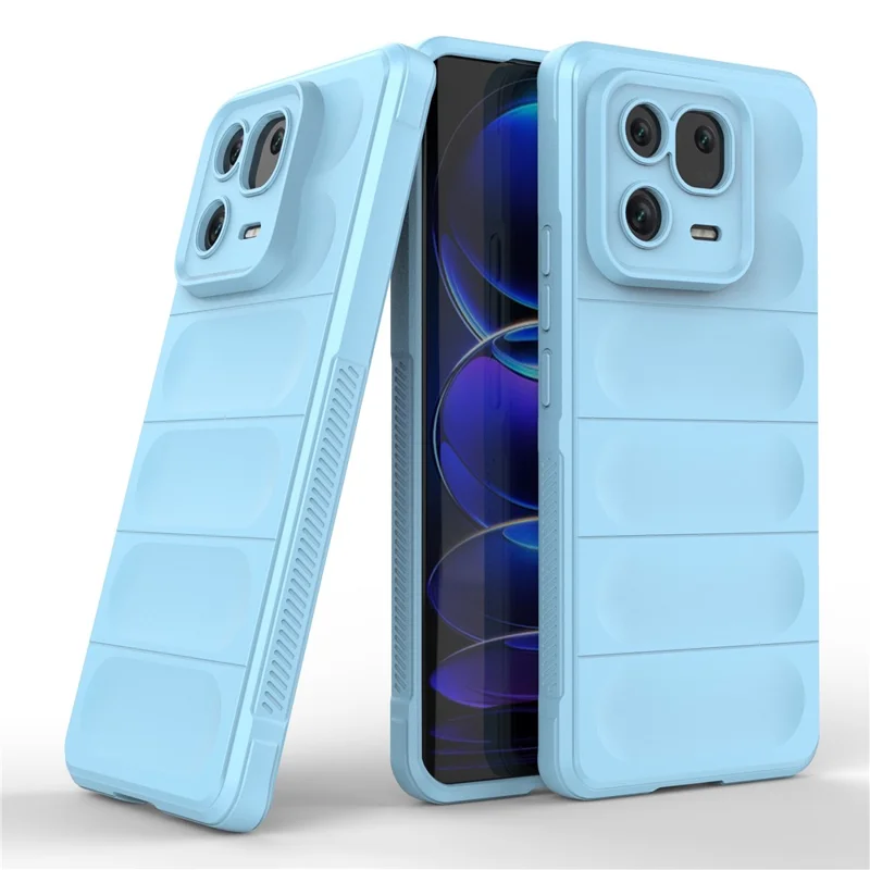 För Xiaomi 13 Pro 5G Robust bakre mobilskal Mjuk TPU Noggranna urklippning Skyddande hölse - Ljuslila