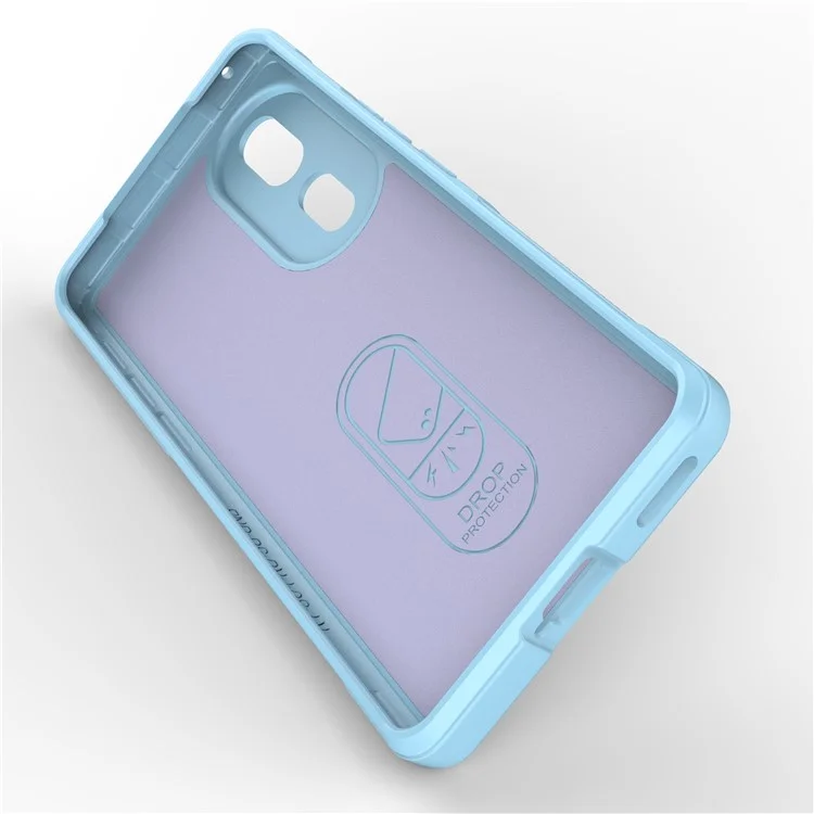 For Honor 80 Pro 5G Anti-scratch Protective Phone Case Soft TPU Rugged Back Cover - Baby Blue