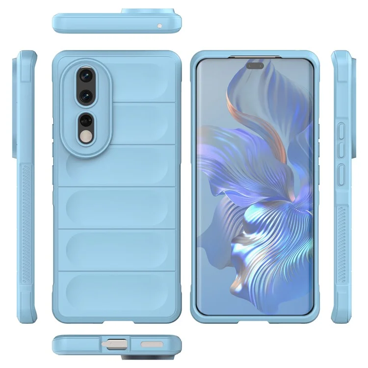 For Honor 80 Pro 5G Anti-scratch Protective Phone Case Soft TPU Rugged Back Cover - Baby Blue