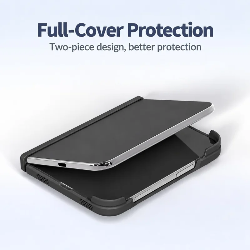 For iPhone Duo Case Leopard Pattern Hinge Protection Anti Drop TPU Phone Cover - Style A