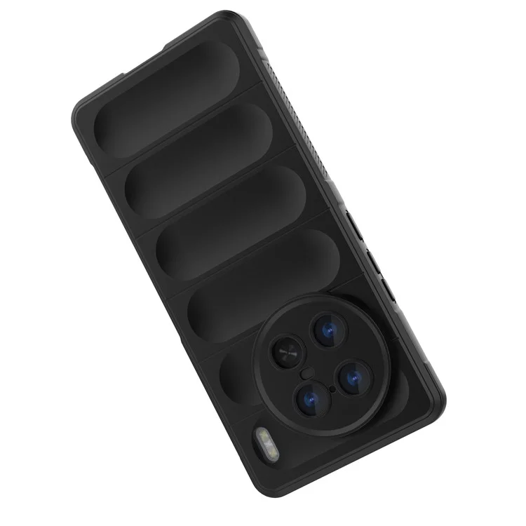 Für Vivo X90 Pro+ 5G Rugged Back Phone Case Anti-kratzer-weich-tpu-schutzabdeckung - Schwarz
