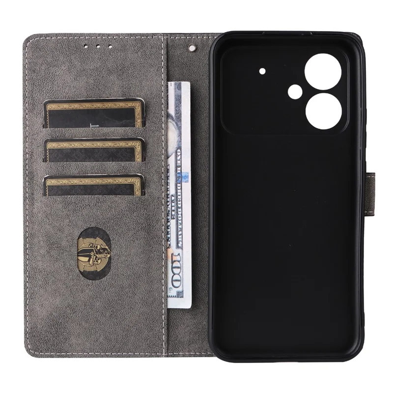 For Xiaomi Poco M8 Power 5G Wallet Case RFID Blocking PU Leather Phone Cover Stand with Strap - Black