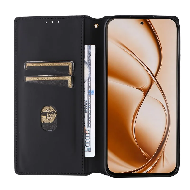 For Xiaomi Poco M8 Power 5G Case Wallet Rhombus Imprinted PU Leather Phone Cover - Silver