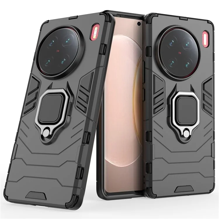 Case de Teléfonos Celulares Para Vivo X90 Pro + 5G, PC Hard PC Hard Anti-scratch PC + TPU Soft TPU Soft Cover - Negro