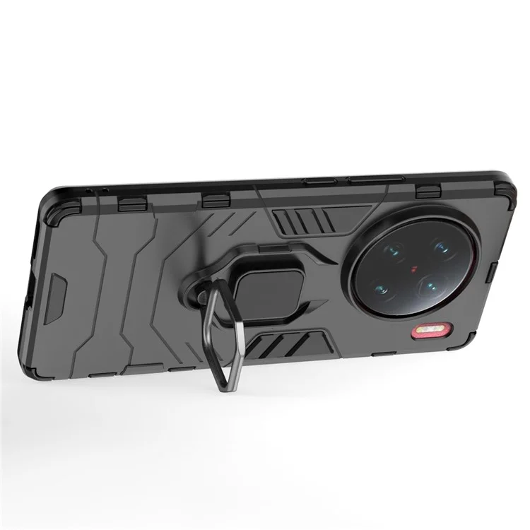 Case de Teléfonos Celulares Para Vivo X90 Pro + 5G, PC Hard PC Hard Anti-scratch PC + TPU Soft TPU Soft Cover - Negro