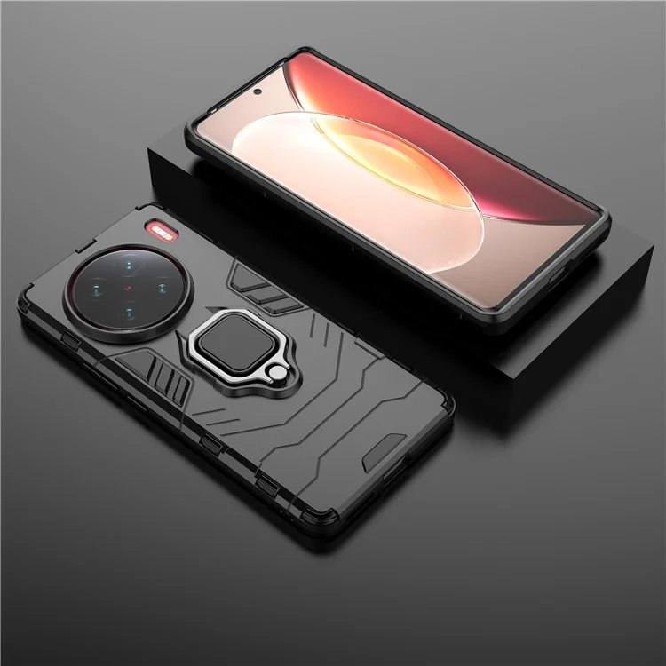 Case de Teléfonos Celulares Para Vivo X90 Pro + 5G, PC Hard PC Hard Anti-scratch PC + TPU Soft TPU Soft Cover - Negro