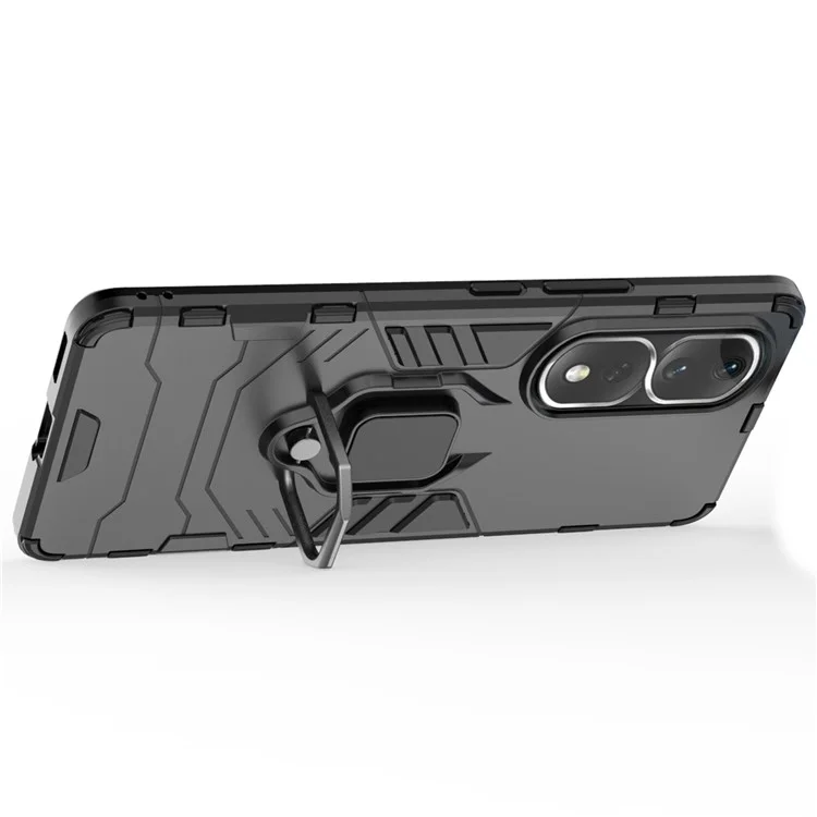 Custodia Per Telefono Kickstand Per Honor 80 Pro 5G, PC Hard + Coperchio di Protectivo Succhio - Nero