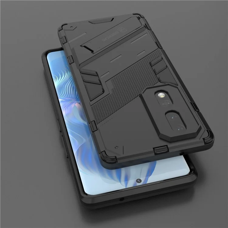 Port Tpu Soft TPU TPU Cover Para Honor 80 5G, Estuche Posterior a Prueba de Caída de Kickstand - Negro