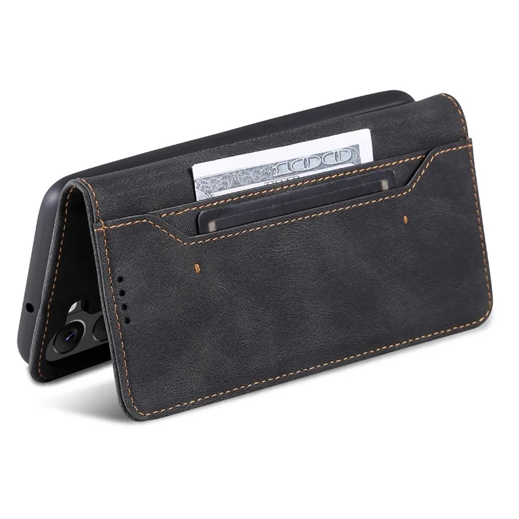 AZNS Für Samsung Galaxy S23 PU-Leder + TPU Full Protection Case Phone Wallet Stand Cover - Schwarz