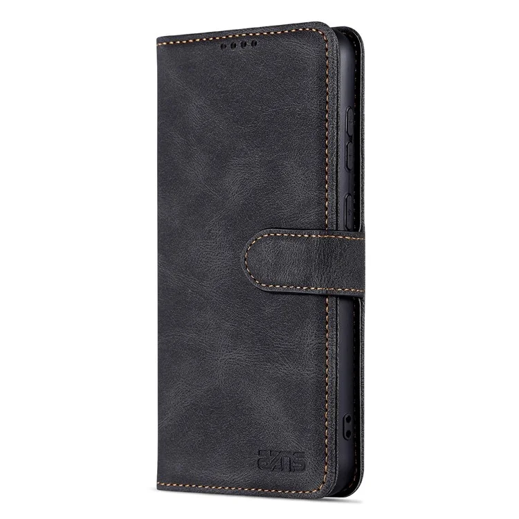 AZNS Für Samsung Galaxy S23 PU-Leder + TPU Full Protection Case Phone Wallet Stand Cover - Schwarz
