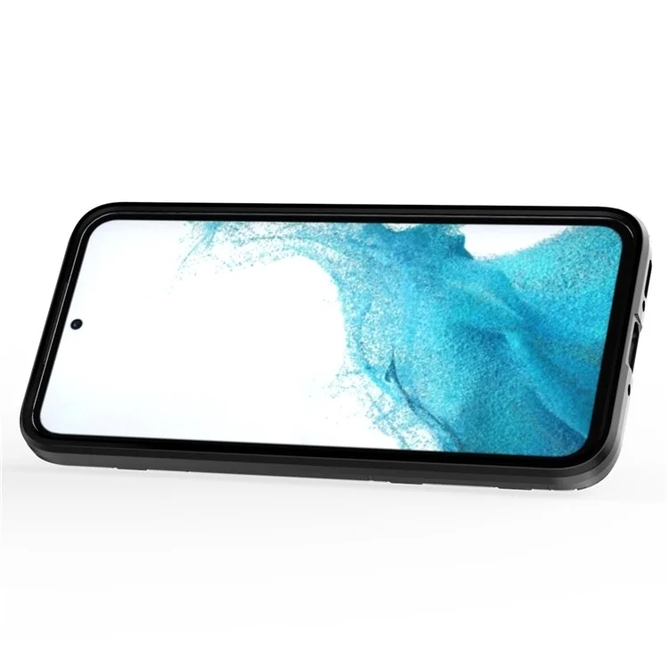 Pour Samsung Galaxy A54 5G Ring Kickstand Phone Cover Hard PC + Soft TPU Shockproof Smartphone Case - Noir