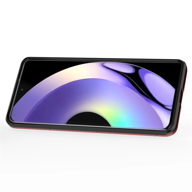 Para Realme 10 Pro+ 5g Ring Kickstand Caixa de Telefone Pc+ Tpu Top Top Top Cover - Vermelho