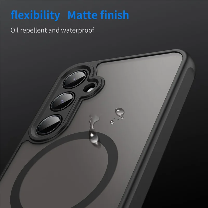 Bulk Purchasing for Samsung Galaxy A55 5G Magnetic Case Anti Drop Matte PC + TPU Phone Cover - Black