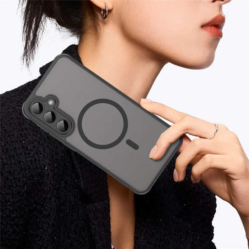 Bulk Purchasing for Samsung Galaxy A55 5G Magnetic Case Anti Drop Matte PC + TPU Phone Cover - Black