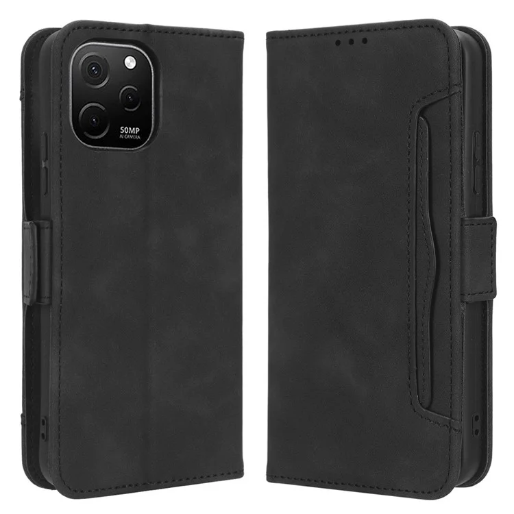 Pour Huawei Nova Y61 4G / Profitez du Portefeuille de Fermeture Magnétique en Cuir PU 50z 4G PU Couvert - le Noir