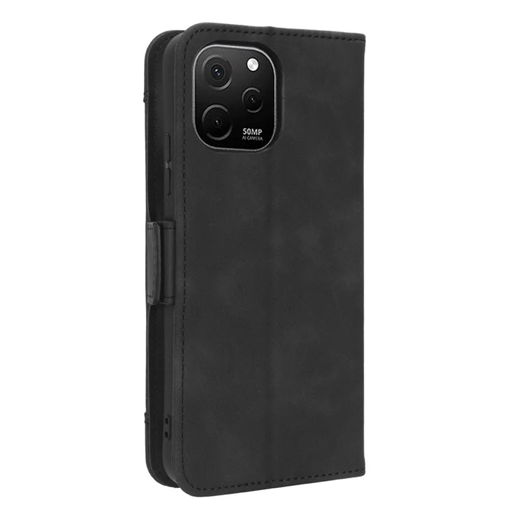 Pour Huawei Nova Y61 4G / Profitez du Portefeuille de Fermeture Magnétique en Cuir PU 50z 4G PU Couvert - le Noir