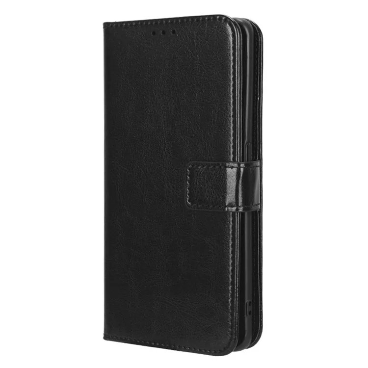 Para Oppo A1 Pro 5G Anti-Drop Telephone Phone Texture Texture PU Cuero de Cuero Soporte de Protección Completa Cubierta de Teléfono Con Correa - Negro