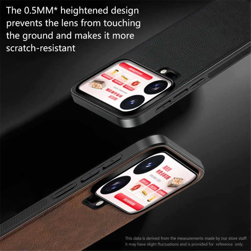 For Xiaomi 18 Pro Max Case PU + TPU + PC Phone Back Cover with Metal Lens Frame - Black