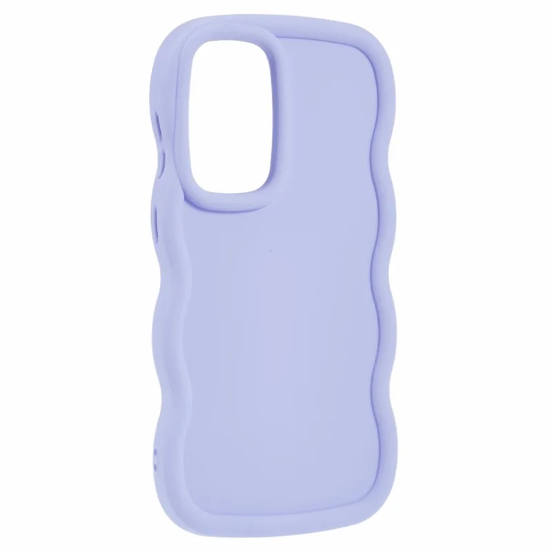 For Samsung Galaxy A27 5G Case TPU Beskyttelsesdæksel med Unik Krøllet Bølge Ramme - Lilla