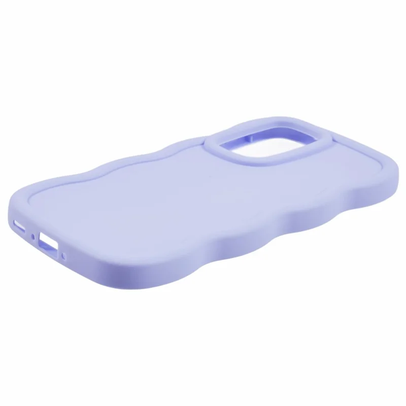 For Samsung Galaxy A27 5G Case TPU Beskyttelsesdæksel med Unik Krøllet Bølge Ramme - Lilla