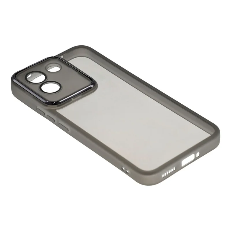 Capa para Xiaomi Redmi Note 17 Pro Max 5G com Estrutura de Câmara Electrodourada, Capa de Telemóvel em TPU - Preto Transparente