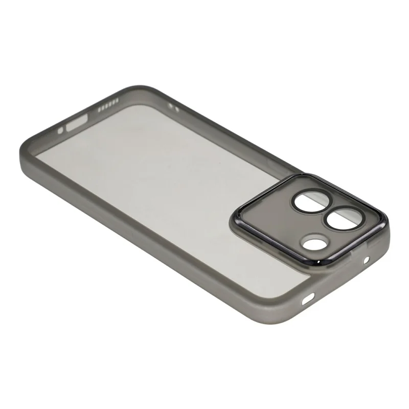Capa para Xiaomi Redmi Note 17 Pro Max 5G com Estrutura de Câmara Electrodourada, Capa de Telemóvel em TPU - Preto Transparente