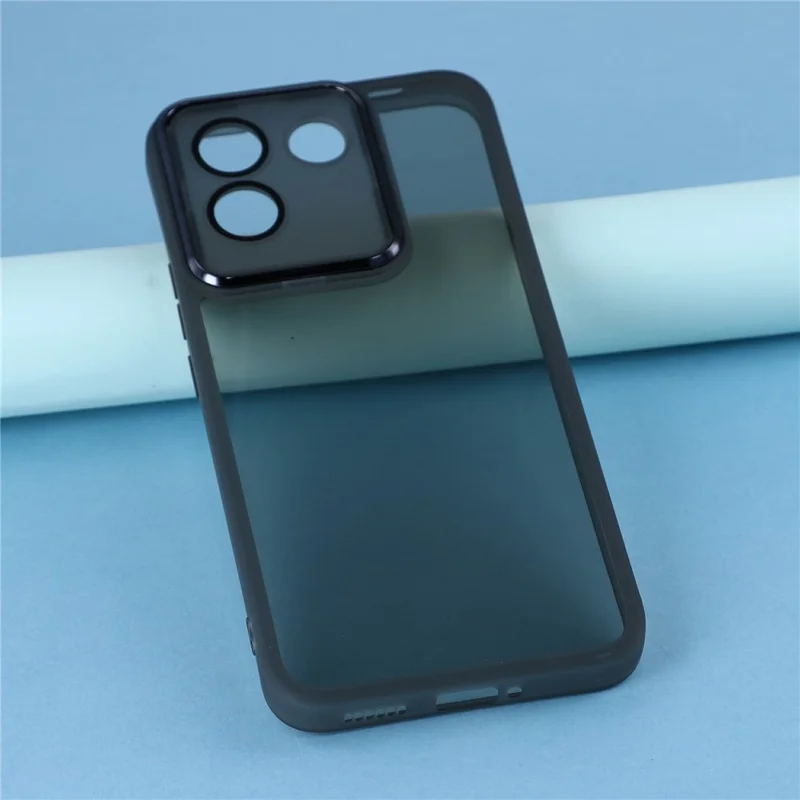 Capa para Xiaomi Redmi Note 17 Pro Max 5G com Estrutura de Câmara Electrodourada, Capa de Telemóvel em TPU - Preto Transparente